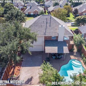 House For Sale in Frisco, TX, Contact Iryna Mitchell REALTOR - 903-439-5454 - www.irynamitchell.com - RE/MAX DFW Associates