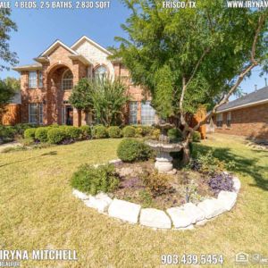 House For Sale in Frisco, TX, Contact Iryna Mitchell REALTOR - 903-439-5454 - www.irynamitchell.com - RE/MAX DFW Associates